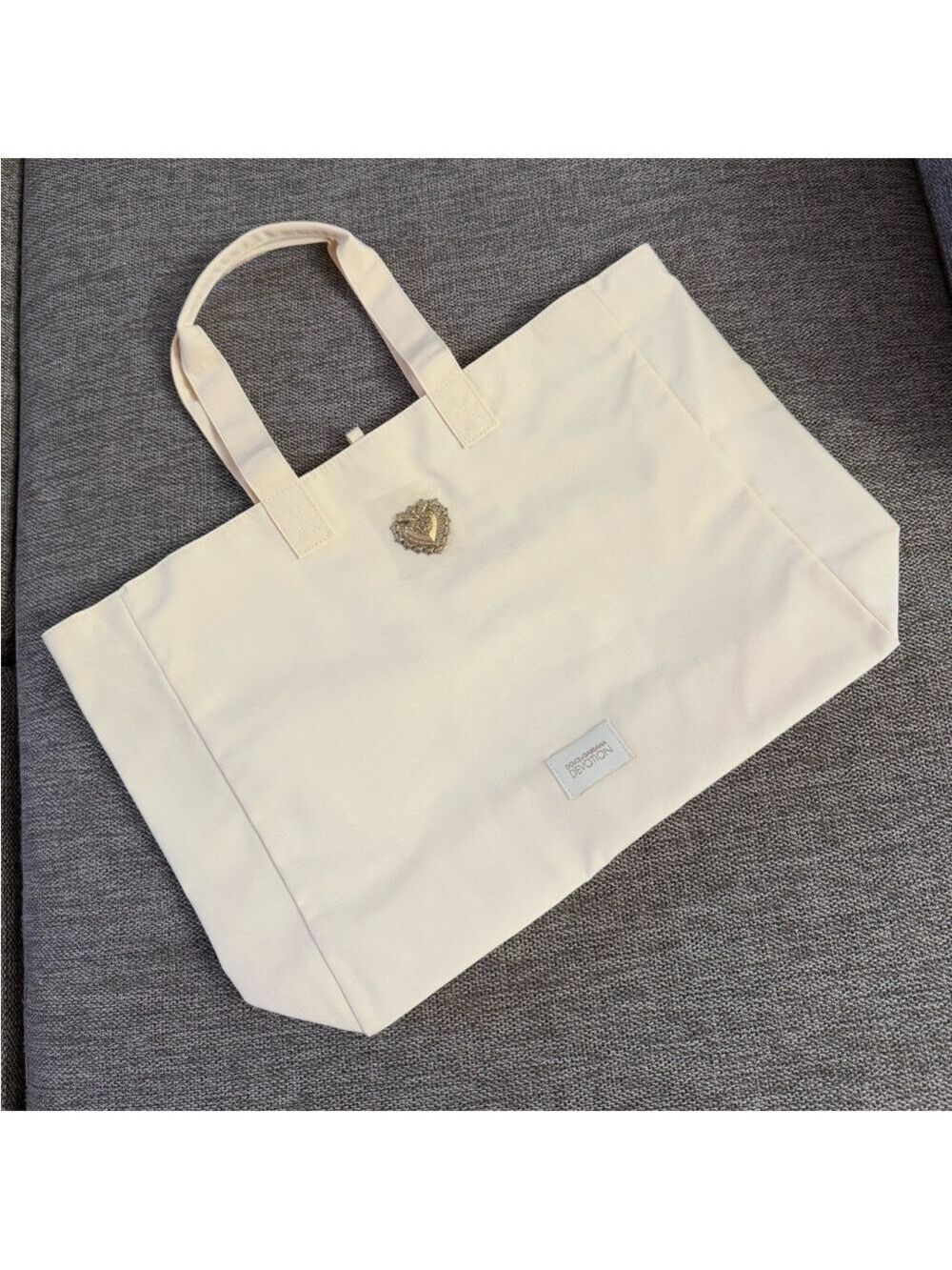 Dolce & Gabbana Beauty Tote Large Cream Luxury Authentic New - Picture 5 of 16